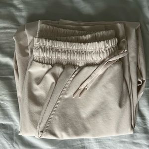 Target Stretch Woven High-Rise Taper Pants, Light Beige, Size Small